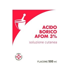 Acido Borico Afom Soluzione Cutanea 3% 500ml-2