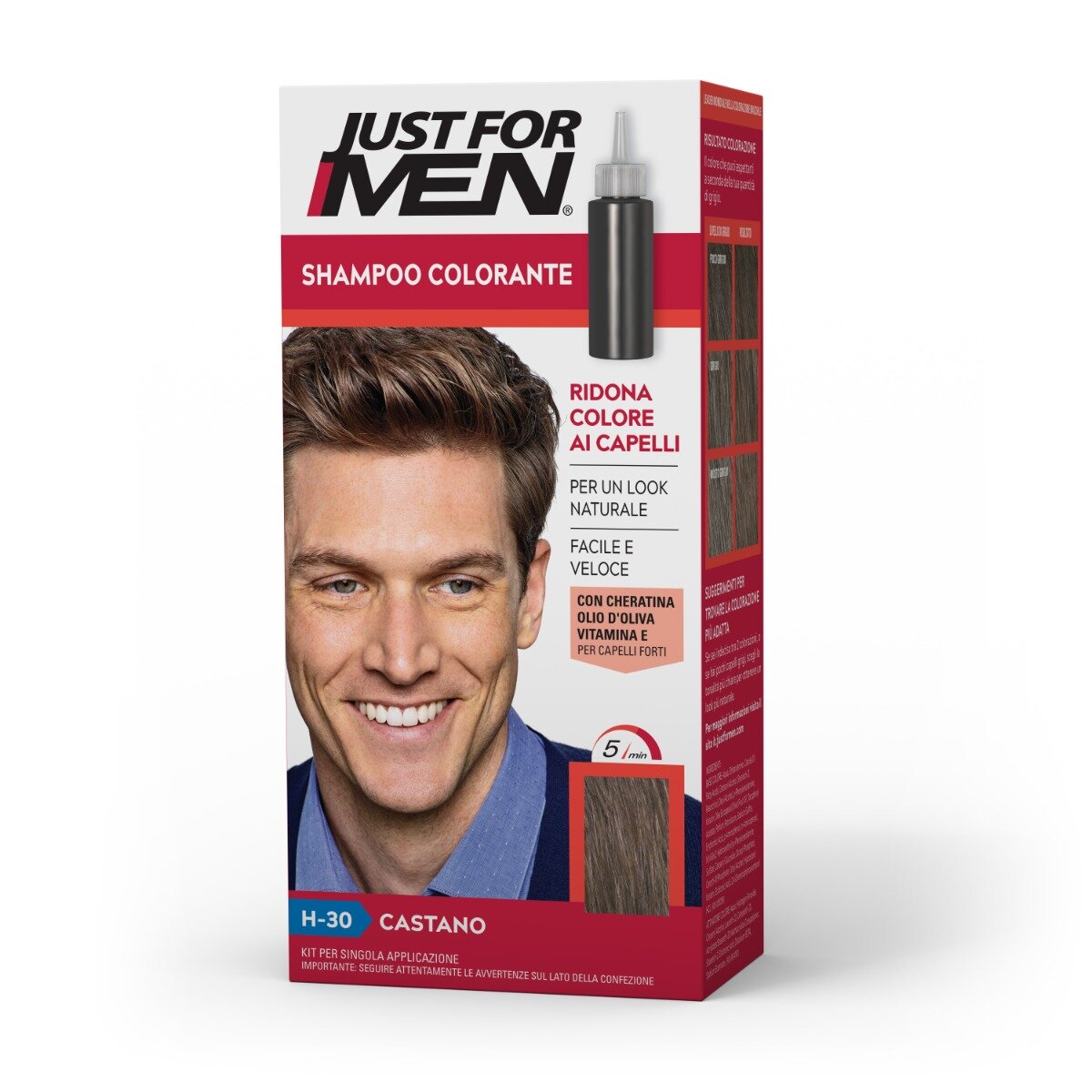 Just For Men Shampoo Colorante Castano 30ml-1