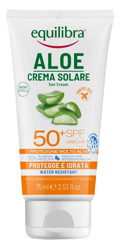Equilibra Aloe Crema Solare Protettiva/Idratante 75ml SPF50+-1