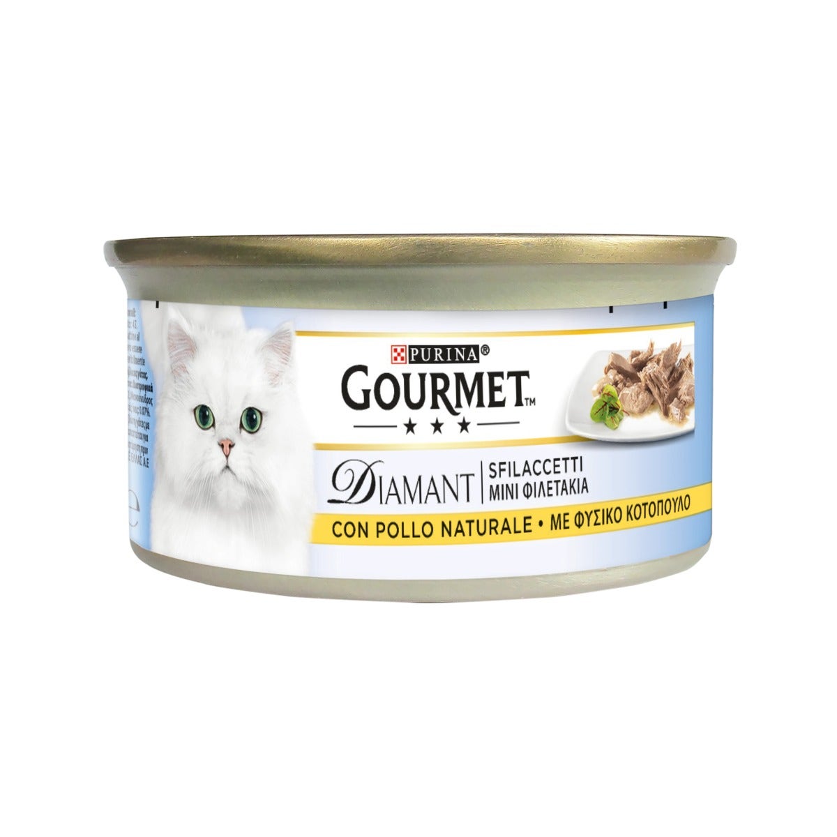 Purina Gourmet Diamant Sfilaccetti Con Pollo Naturale Per Gatti Lattina 85g-1