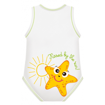 J Bimbi Body Neonato Senza Maniche In Cotone Bio 0-36 Mesi Stella Marina-1