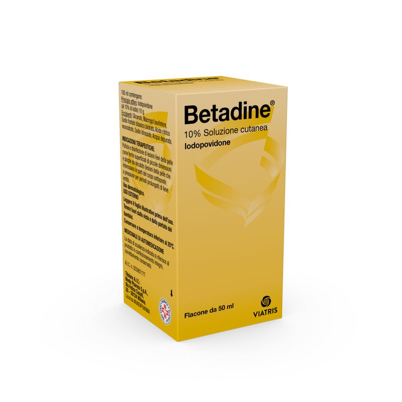 Betadine 10% Soluzione Cutanea 50ml flaconi-1