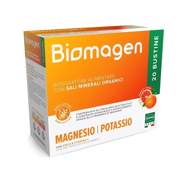 Biomagen Sali Minerali Magnesio Potassio 20 Bustine-1