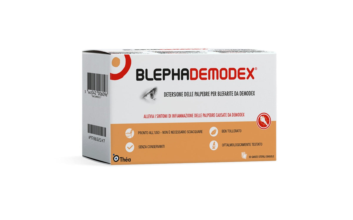 Blephademodex Garze sterili per l'igiene quotidiana delle palpebre 30 pezzi-2