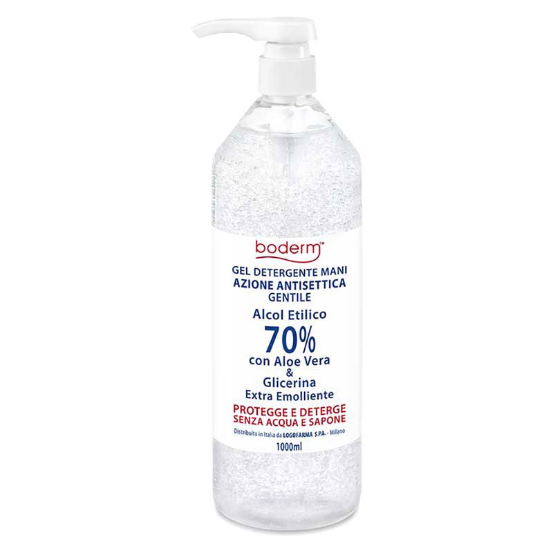 Boderm Gel Igienizzante Mani 70% Alcol con dispenser 1000ml-1