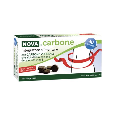 Nova carbone aiuta l'eliminazione dei gas intestinali 40 compresse-2
