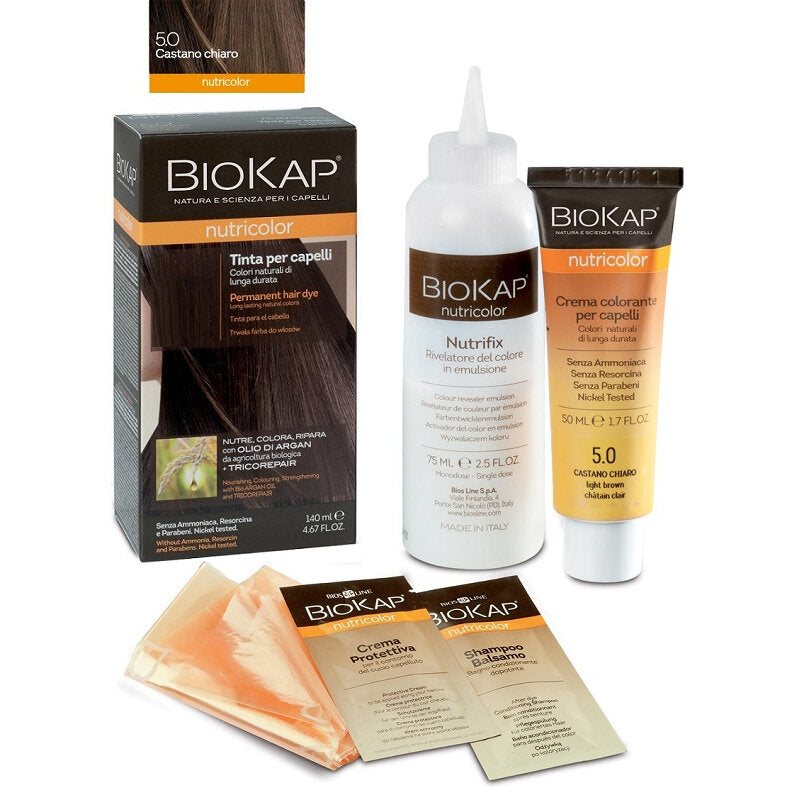 Biosline Biokap Nutricolor 5.0 tinta per capelli colore Castano Chiaro 140ml-2
