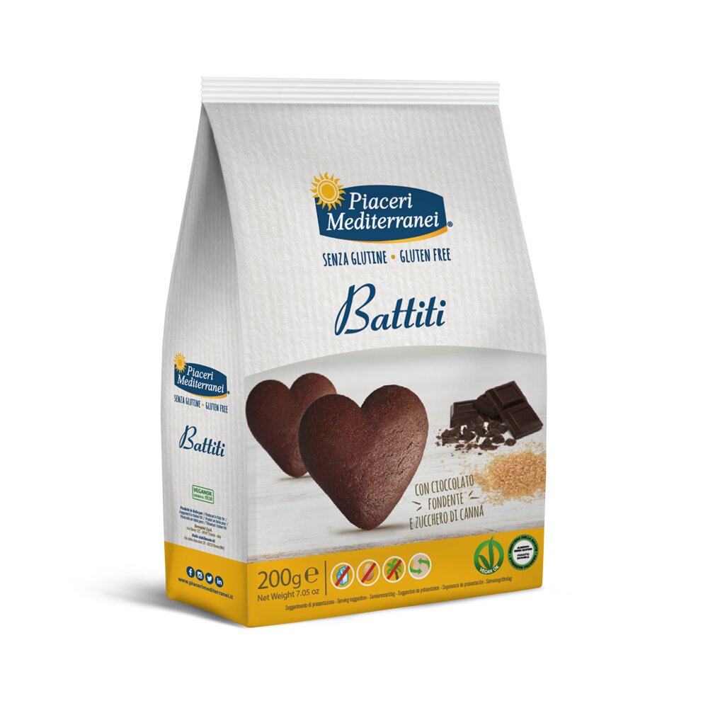 Piaceri Mediterranei Battiti biscotti al cioccolato senza glutine 200g-2