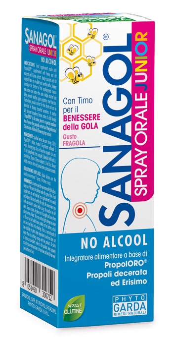 Sanagol Spray Junior Propoli Fragola 20 ml-1