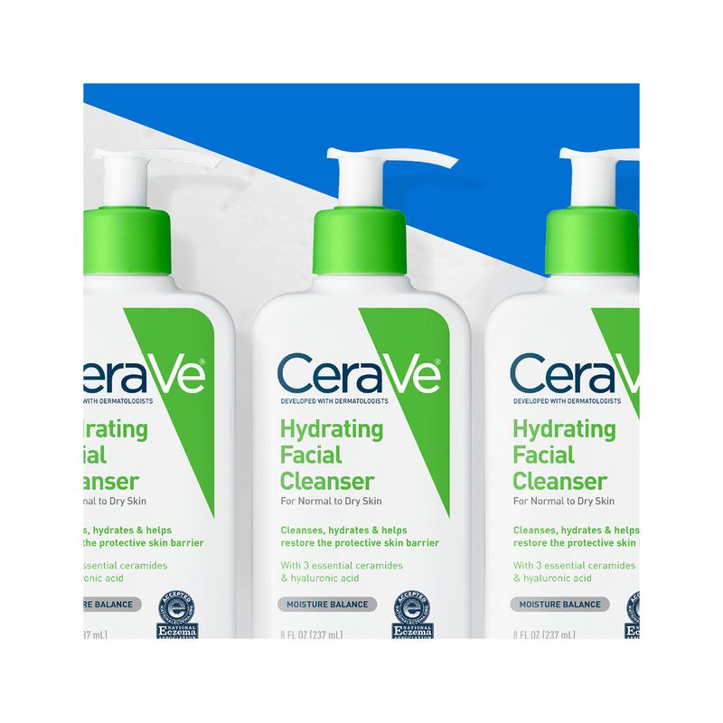CeraVe Detergente Idratante Viso Pelle da Normale a Secca, con acido ialuronico e ceramidi 263 ml-4