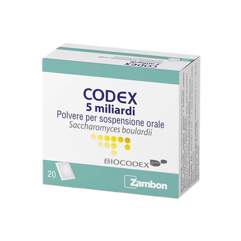 Codex 5 Miliardi Saccharomyces Boulardii polvere per sospensione orale 20 buste-1