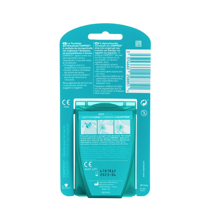Compeed Cerotti Per Duroni taglia media 6 pezzi-2