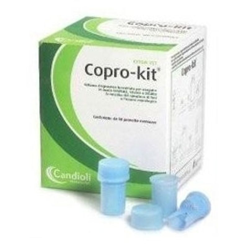 Candioli Copro-Kit Contenitore Feci Uso Veterinario 50 Provette Monouso-1
