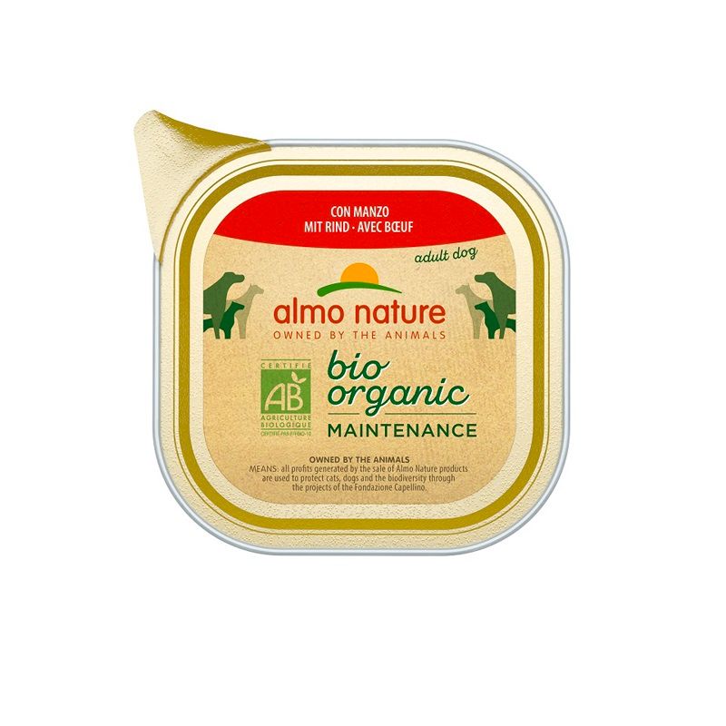 Almo Nature Bio Organic Maintenance Manzo alimento umido per cani adulti 100g-1