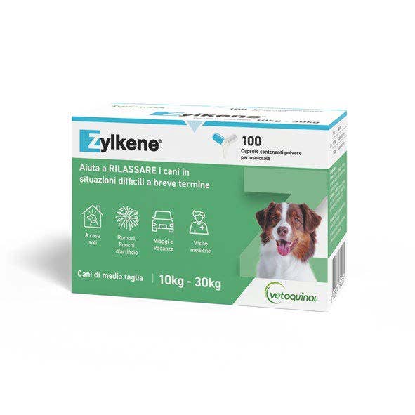 Zylkene Mangime Complementare Per Cani Taglia Media 10-30 Kg 100 Capsule-1
