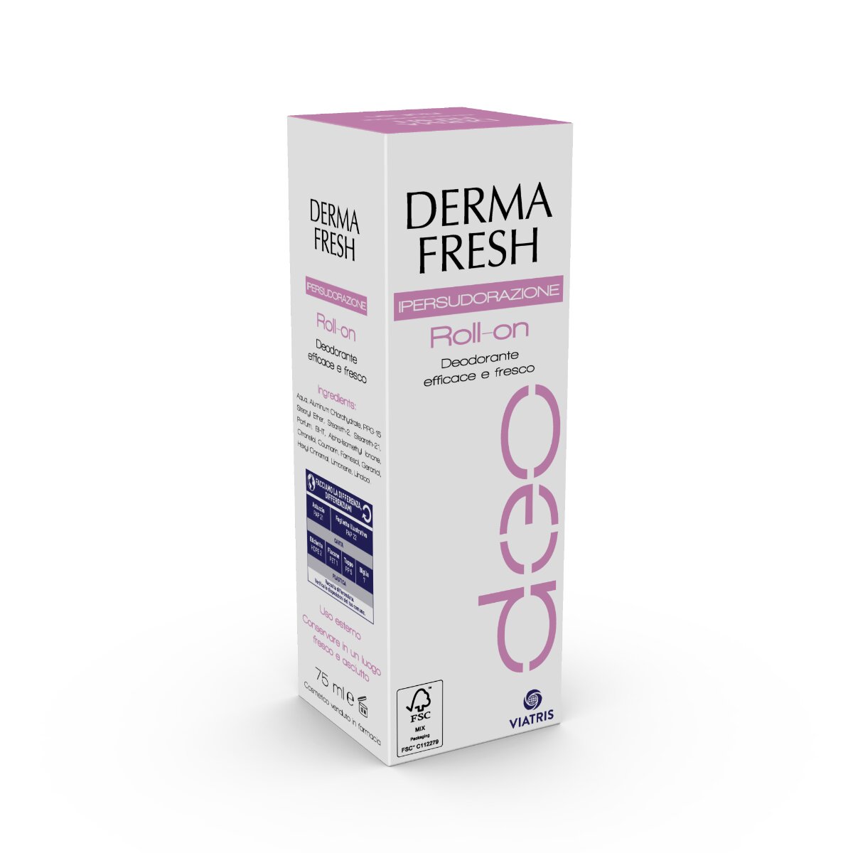 Dermafresh Ipersudorazione Roll-On 75ml Trattamento Antisudore-2