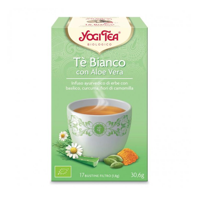 Yogi Tea Tè Bianco con Aloe Vera infuso ayurvedico bio 17 bustine filtro-1