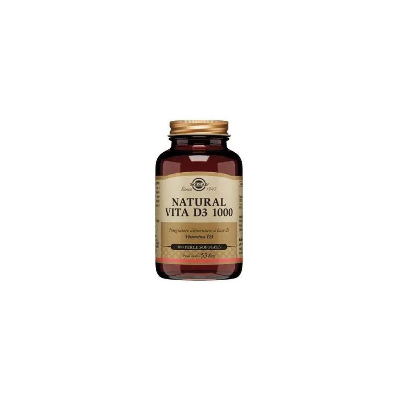 Natural Vita D3 Solgar 100 Perle: Integratore Vitamina D3-1