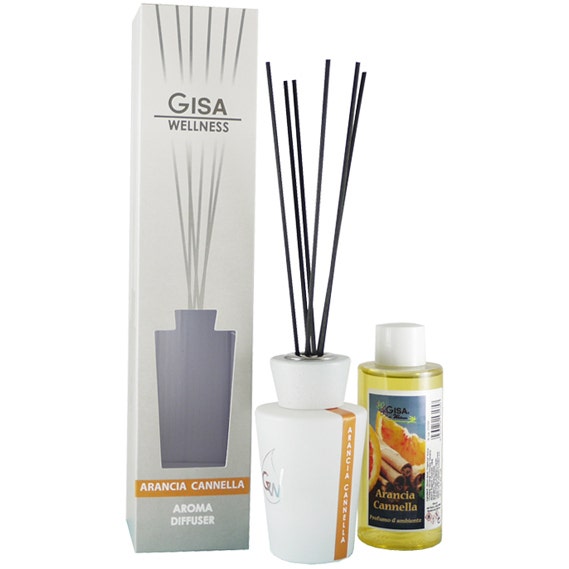 Diffusore Bastoncini Linea White Arancia/Cannella-1