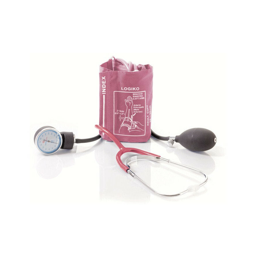 Sfigmomanometro Aneroide Con Fonendoscopio DM353R Bordeaux-2