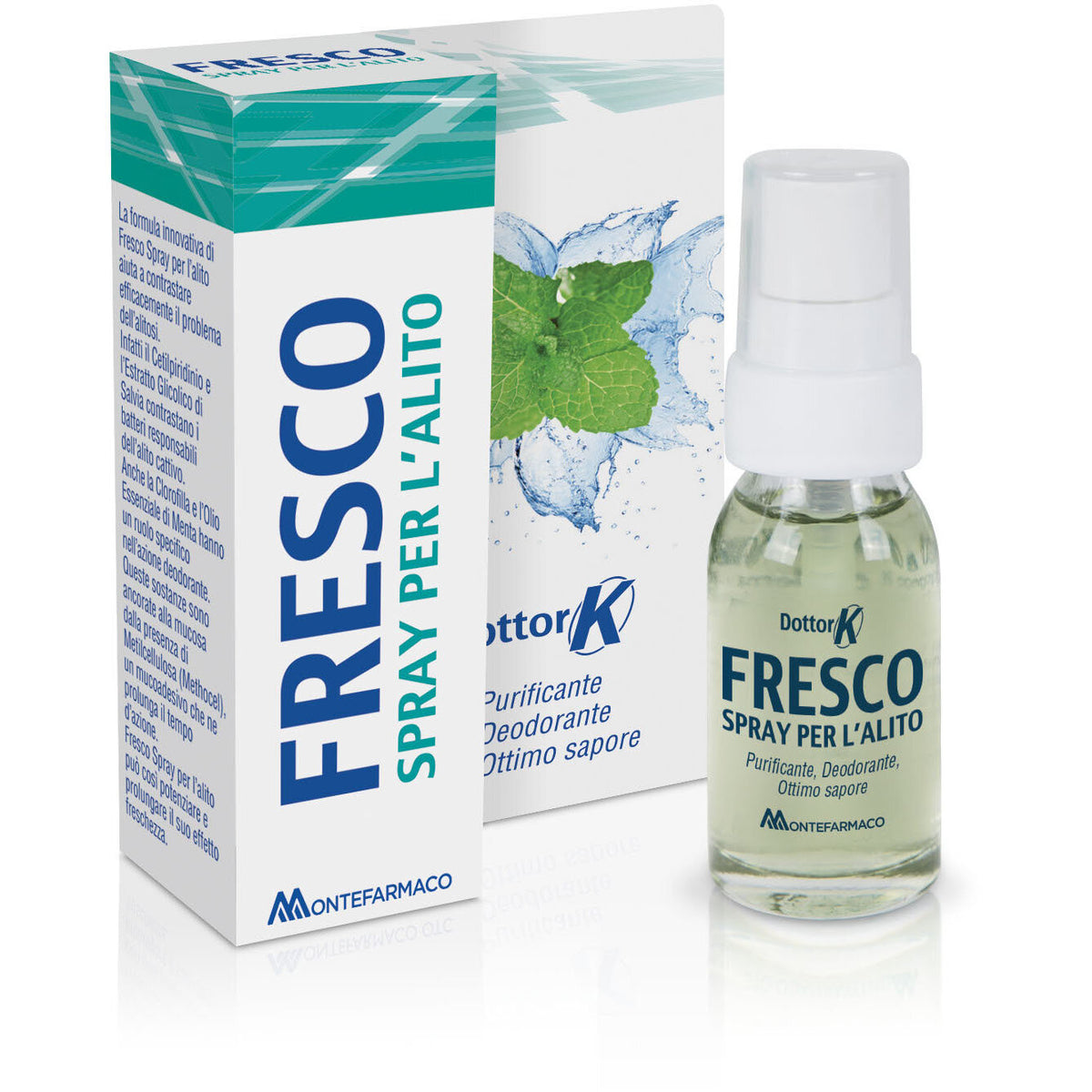 Dottor K Fresco Spray per l'alito purificante gusto menta 15ml-2