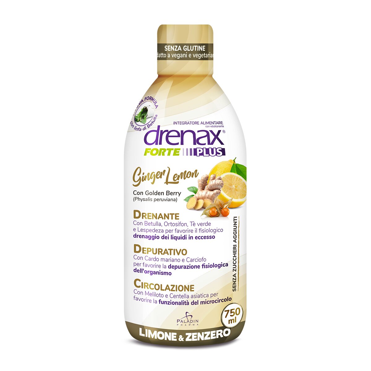 Drenax Forte Plus Ginger e Lemon drenante e depurativo 750ml-2