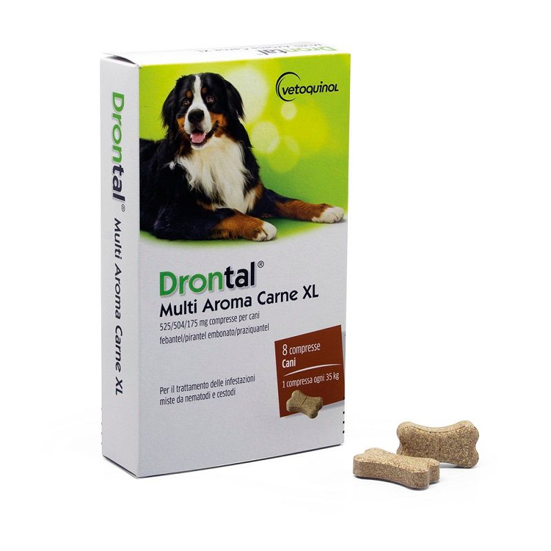 Drontal Multi Aroma Carne XL per cani 8 compresse-1