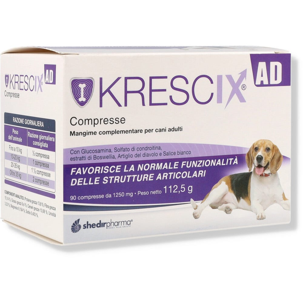 Krescix AD Mangime Complementare Per Cani Adulti 90 Compresse-1