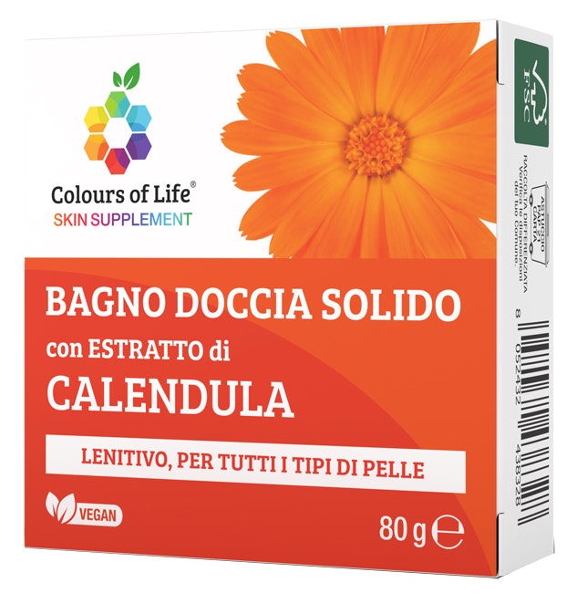 Optima Colours Of Life Estratto Di Calendula Bagno Doccia Solido 80g-1