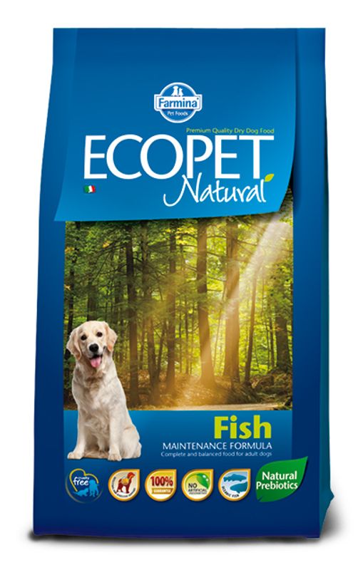 Ecopet Natural Fish Medium Cibo Secco Per Cani Adulti Sacco 12Kg-1