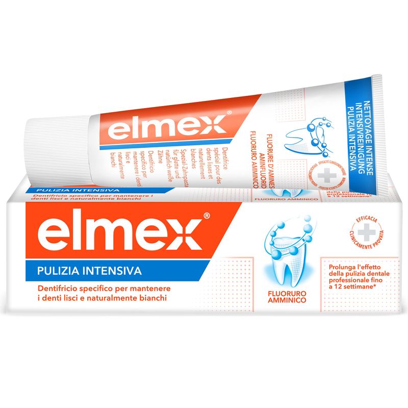 Elmex Pulizia Intensiva dentifricio per denti lisci e naturalmente bianchi 50ml-1