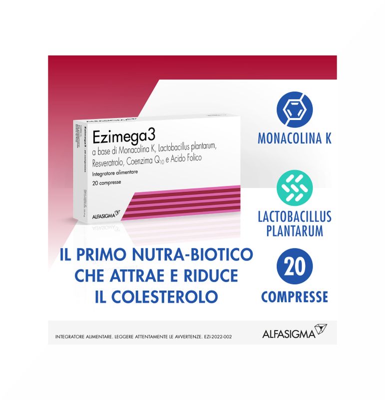 Ezimega 3 20 Compresse Integratore Omega-3 Salute Cuore-1