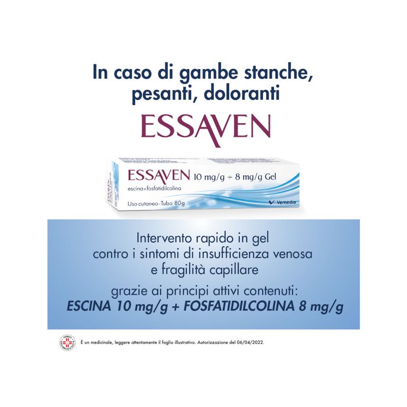 Essaven Gel C.M 1% + 0,8% 80 Grammi-5