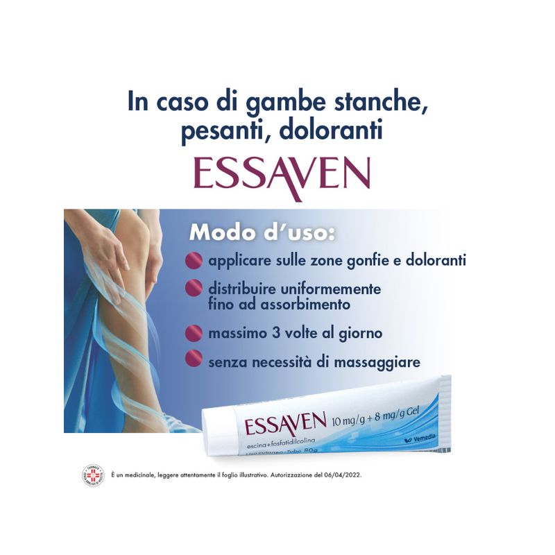 Essaven Gel C.M 1% + 0,8% 80 Grammi-6