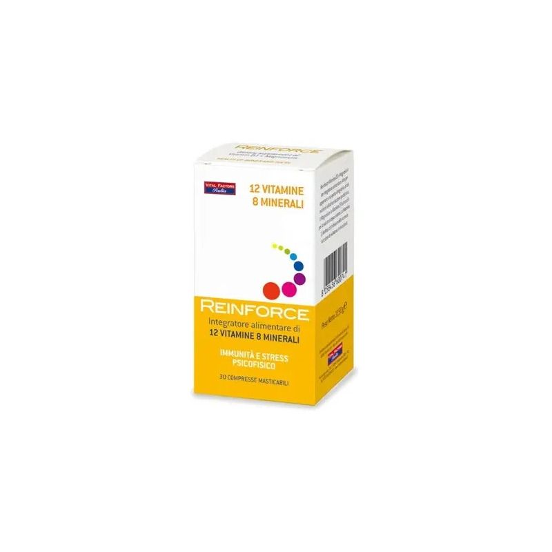Reinforce 12 Vitamine + 8 Minerali 30 Compresse Masticabili-1