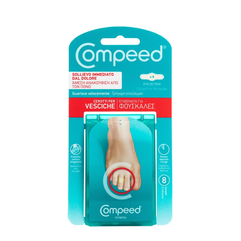 Compeed cerotti per vesciche delle dita dei piedi 8 pezzi-1
