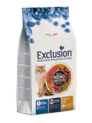 Exclusion Mediterraneo Monoprotein Noble Grain Crocchette Manzo Gatti Sterilizzati Sacco 300g-1