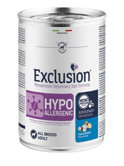 Exclusion Monoprotein Veterinary Diet Hypoallergenic Umido Pesce/Patate Cani Lattina 400g-1