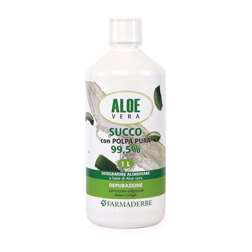 Farmaderbe Aloe Vera Succo Polpa Pura 1000ml funzione epatica e digestiva-2