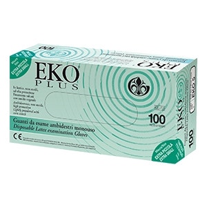 Eko Plus Guanto Lattice Superficie Liscia Talcato Taglia Small 100 Pezzi-1