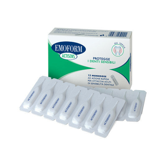 Actisens Gel Emoform gel per proteggere e rafforzare i denti sensibili 15 flaconcini-2