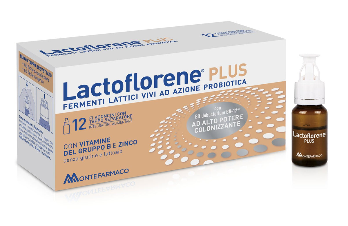 Lactoflorene Plus 12 flaconcini integratore di fermenti lattici vivi-2