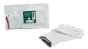 Guanto Filo Cotone 100% Bianco 1 Paio 7,5-1