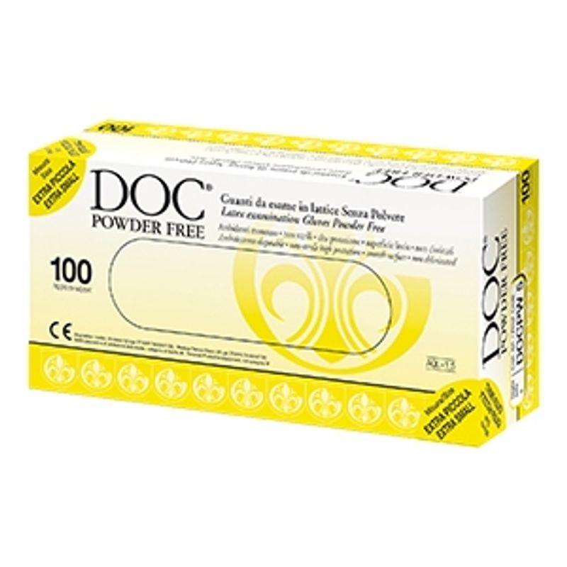 Doc Powder Free guanto in lattice con rivestimento polimerico taglia M 100 pezzi-1