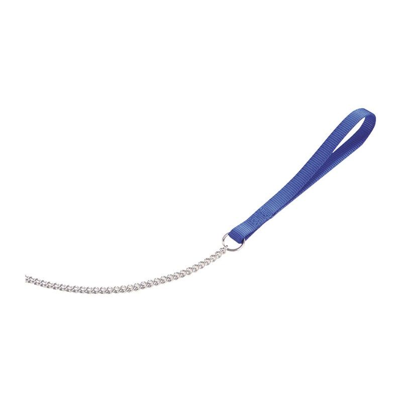 Camon guinzaglio in nylon con catena in acciaio 2x800mm blu-1