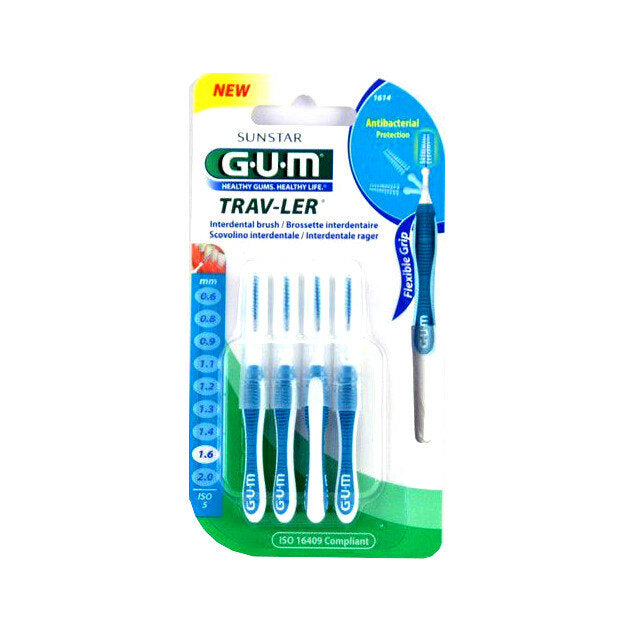 Gum trav-ler 1614 scovolini interdentali 4 + 2 IN OMAGGIO azzurri-2
