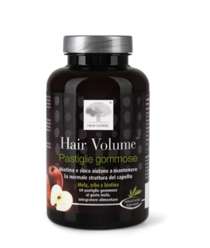 New Nordic Hair Volume per rinforzare la struttura dei capelli 60 pastiglie gommose gusto mela-1