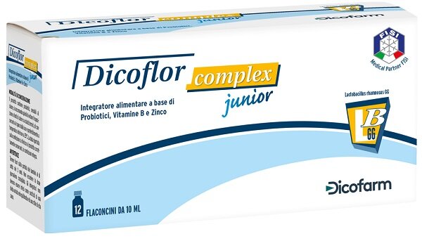 Dicoflor Complex Junior per le difese immunitarie 12 flaconcini-1