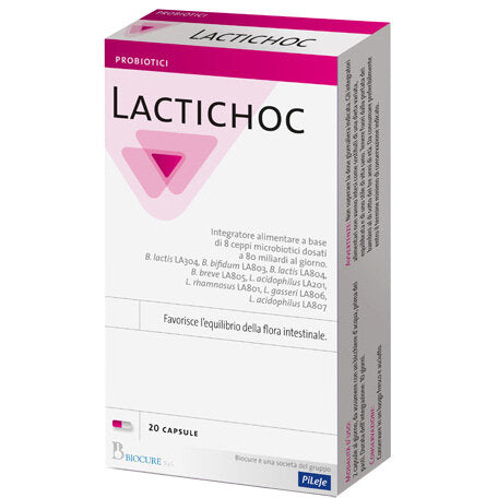 Lactichoc per l'equilibrio della flora intestinale 20 capsule-2