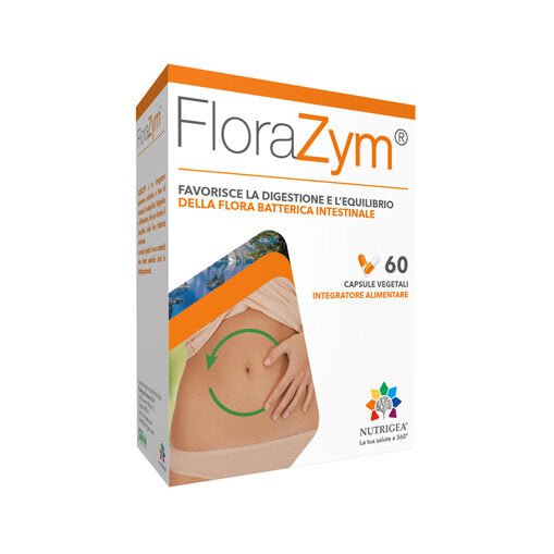 FloraZym per l'equilibrio della flora batterica intestinale 60 capsule vegetali-2